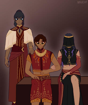 Full piece - 3 people + unrendered